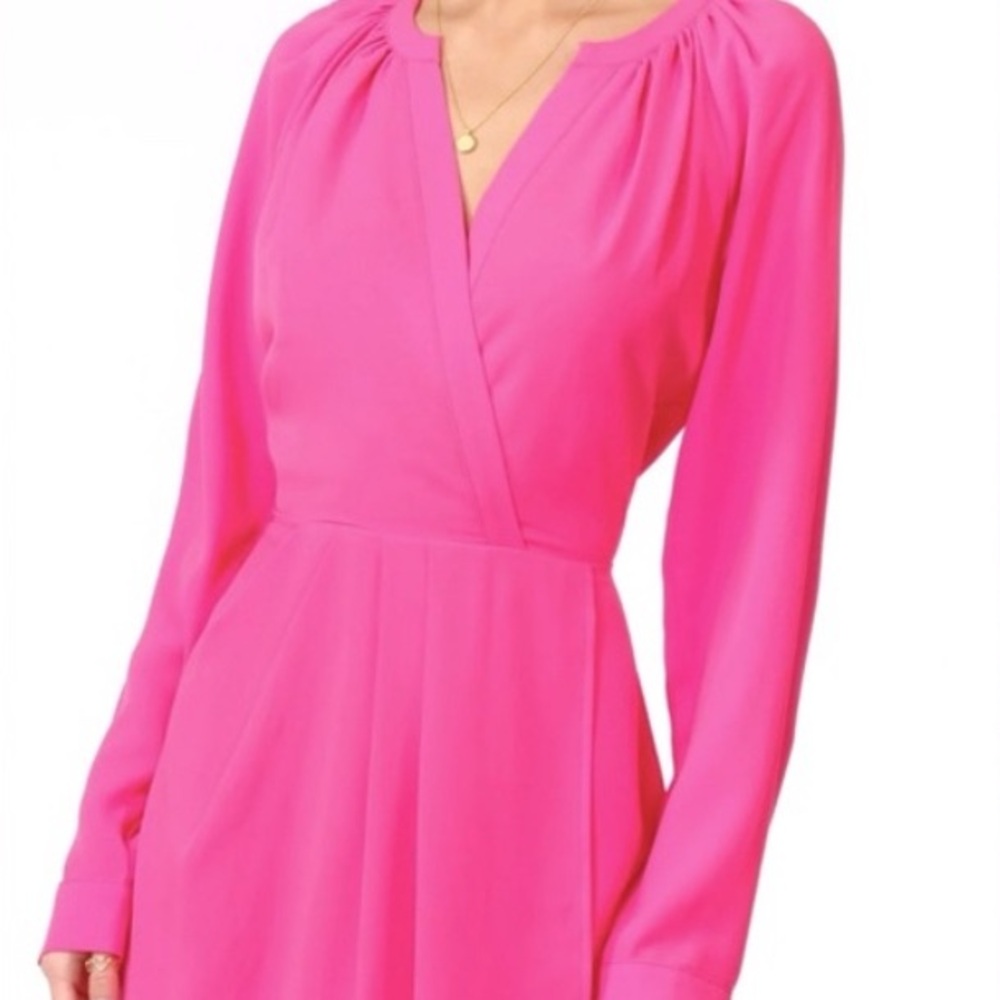 Adelyn Rae- Bright Pink Long Sleeve Dress